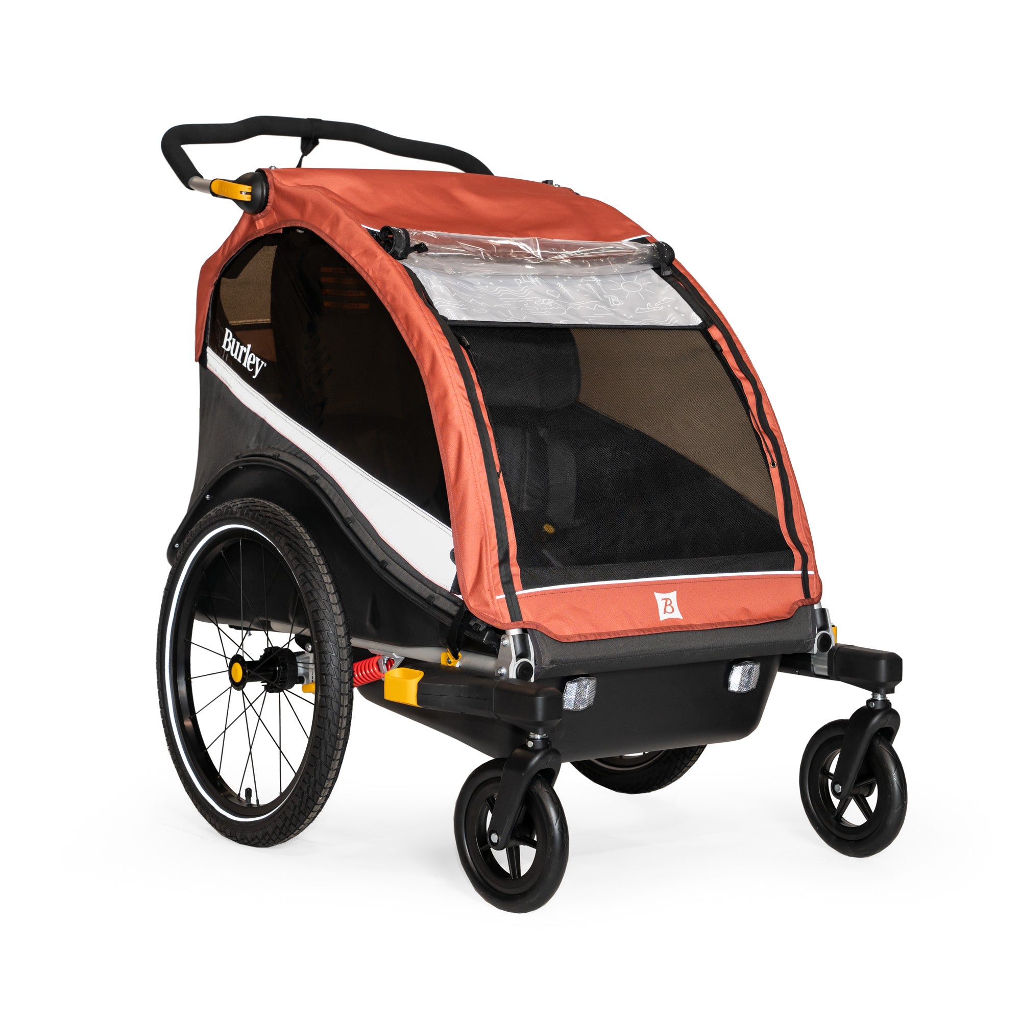 Double baby bike trailer online