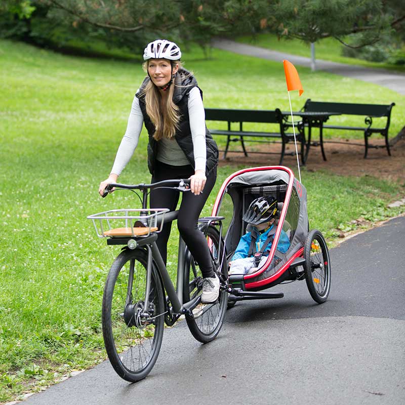 Child bike trailer with reclining seat on sale